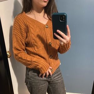 Autumn Orange Cardigan